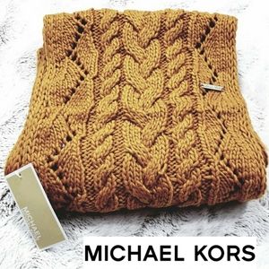 Michael Kors Cable Knit Infinity Scarf GOLD
